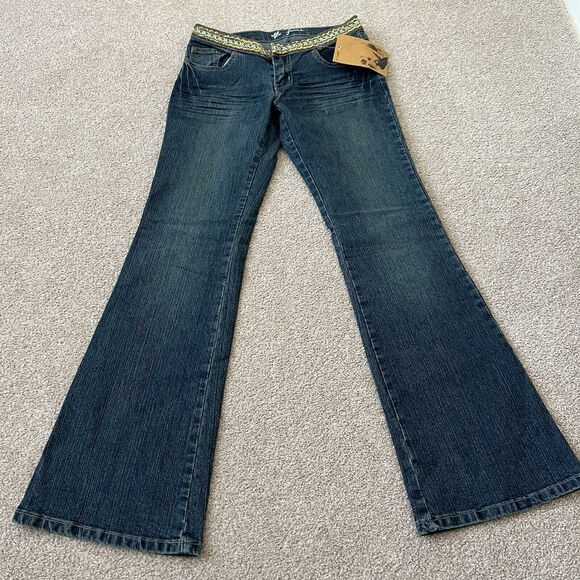 Vintage Y2K Dfx Jeans Sequin Belt Wrap Around Low Rise Wide Leg 5 - Picture 2 of 8